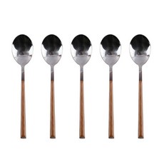 Ochiae木紋不鏽鋼晚餐湯匙, 混色, 5個