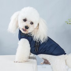 狗狗秋冬背心滑雪服, 03 海軍藍, 1個