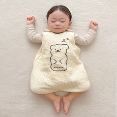 韓國 ikii 兒童舒眠小熊保暖睡眠背心