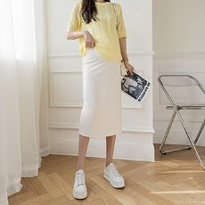 산뜻한 여름 하이웨스트 임산부 치마