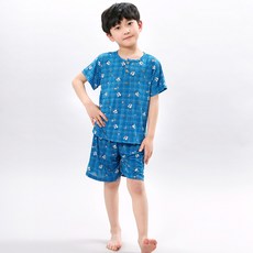兒童系列 男童涼感透氣小兔子睡衣上下套裝