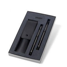 德國 LAMY Safari 原子筆 自動鉛筆 筆袋 套組 0.5mm, 1組, 啞光黑