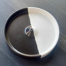 圓形簡約雙色線香座 MW0149, 黑色 + 白色
