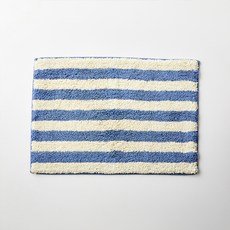 Modern House 條紋棉簇絨墊, 藍色