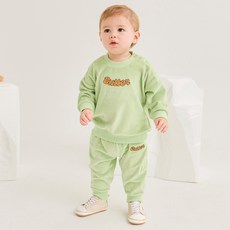 Milk Baby 兒童奶油絲絨羅紋上下裝套組