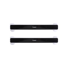 黏貼式亮點色彩多功能壁掛架 2入, 黑色, 2個