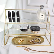 The Ippeum 3層化妝品香水收納架 L EP-0270, 金色, 1個
