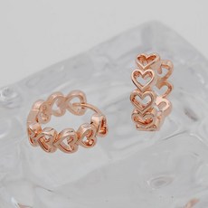 MINIART 女款 14K 包金 Love & Love 耳環