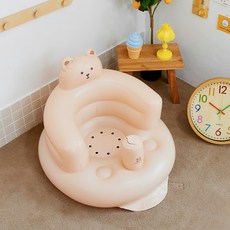 bebenuvo 柔軟助推器嬰兒游泳圈椅 兔子, 淺褐色