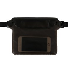 디에스 원터치 대용량 핸드폰 방수힙색, 블랙, 1개