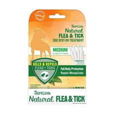 TROPICLEAN 巧倍麗 蚤蜱逃驅 蚤滴劑, 中型犬 4入, 純天然精油製成, 安全無毒, 誤食無害, 12ml, 1盒