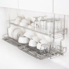 4BNK 滑動式 800 水槽置物架, 2層, 1個, 銀色