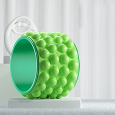 soonZAM 伸展背部按摩 初學者居家訓練 瑜珈皮拉提斯滾輪, 綠色, 1個