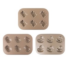 O椅子家用烘焙泰迪熊模具+兔子模具+鴨形模具套組, 1套