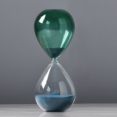 Prism玻璃沙漏 D 30分鐘, 綠色（玻璃）、藍色（沙色）