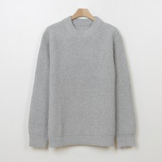 男款羊毛蜂巢織圓領針織衫 T2713