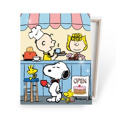 iLovePainting 花生漫畫 DIY 立體鑽石畫 4050cm, 咖啡館, 1個