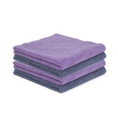 PURESTAR 雙面拋光巾 2款 x 2入組, 紫色, 灰色, 1套