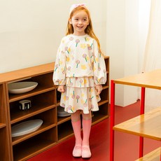 Lala Amang 女童款棒棒糖印花蛋糕裙