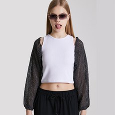 핑크파인애플 여성용 피셔 네트 볼레로