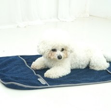 REDPUPPY The All 橢圓形寵物毛巾, 海軍藍