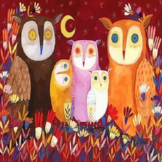 PIPO 貓頭鷹名畫彩繪 DIY 40 x 50 cm Q3651, 混合顏色, 1個
