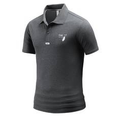 DAKUANG 男士Ifpine短袖刺繡領T恤 E04JKA_JC3852