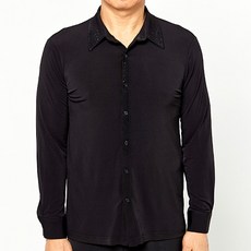 dancedome 素色燙鑽長袖T恤 MDT4300, 2.黑色燙鑽-黑色