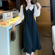 LUNA GIRL Kairen 一件式連身裙, 黑色