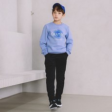KISPO 孩童印花長袖T恤+素色長褲