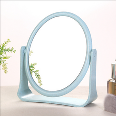 파이네스트원 인테리어 감성 회전 탁상거울 라운드 19 x 16 x 5 cm, 블루