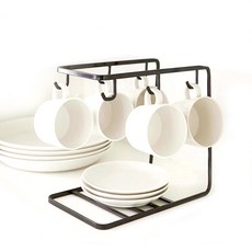 스탠드 행거 철제 컵걸이 RD 1104, 블랙, 1개