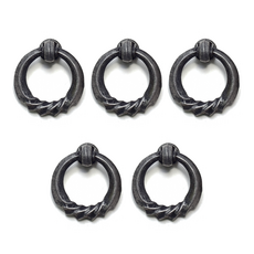 波浪拉環櫥櫃把手 復古石紋, 5個