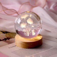 Morningscent 感性居家裝飾 3D 喬遷禮物 水晶球 LED 貓咪 8cm 情境燈, 混合色