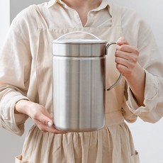 Parisien 真空不鏽鋼廚餘桶, 不鏽鋼白色