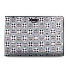 南原木器工藝社 三層絎縫方形桌巾, 灰色 + 格紋