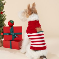 PETBONE Modern House 寵物聖誕魯道夫針織衫, 紅色, 1個