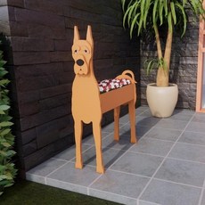 里歐文斯 庭園花圃裝飾擺飾 狗狗花盆 邊境牧羊犬, 混合顏色