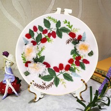 法式刺繡材料包組合, 1套, 花圈