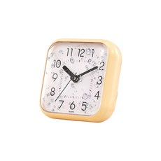 彩虹方形防水浴室時鐘Q, 黃色