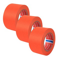 iQIHAN Dada彩色遮蔽膠帶 40mm*20m, 橘色, 3個