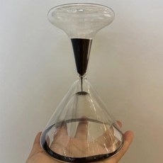 玻璃沙漏 17 x 10.3 厘米, 黑色