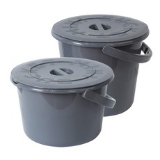 플라팜 미니버켓 4L + 5L 세트, 그레이, 1세트
