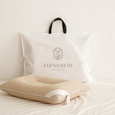 Elena Heim 可烘乾 深度睡眠 頸部支撐 護頸枕, 1個, 素色