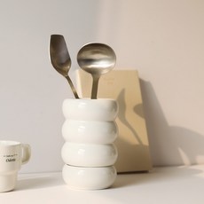 Iwooa Objet 瀝水餐具筒, 白色, 1個