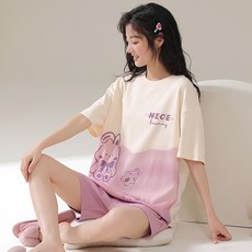 피어니스트 여성용 통기성 클래식 애니멀 잠옷 세트