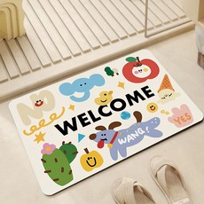 AFAMIC 艾法 橡膠珪藻土防滑軟地墊, 47 普普塗鴉, 1個