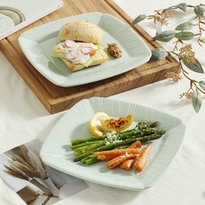 YOON CERAMICS 韓國製清雅正方盤, 單一顏色, 2個