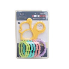 COCONORY 松鼠圈圈樂固齒器 3個月以上, 松鼠 + 圈圈樂, 黃色+綠色+藍綠色+粉色+紫色, 1組