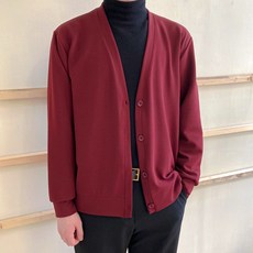 男性雅痞風素色針織外套 O2024